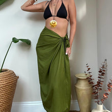 Load image into Gallery viewer, OLIVE GREEN SARONG
